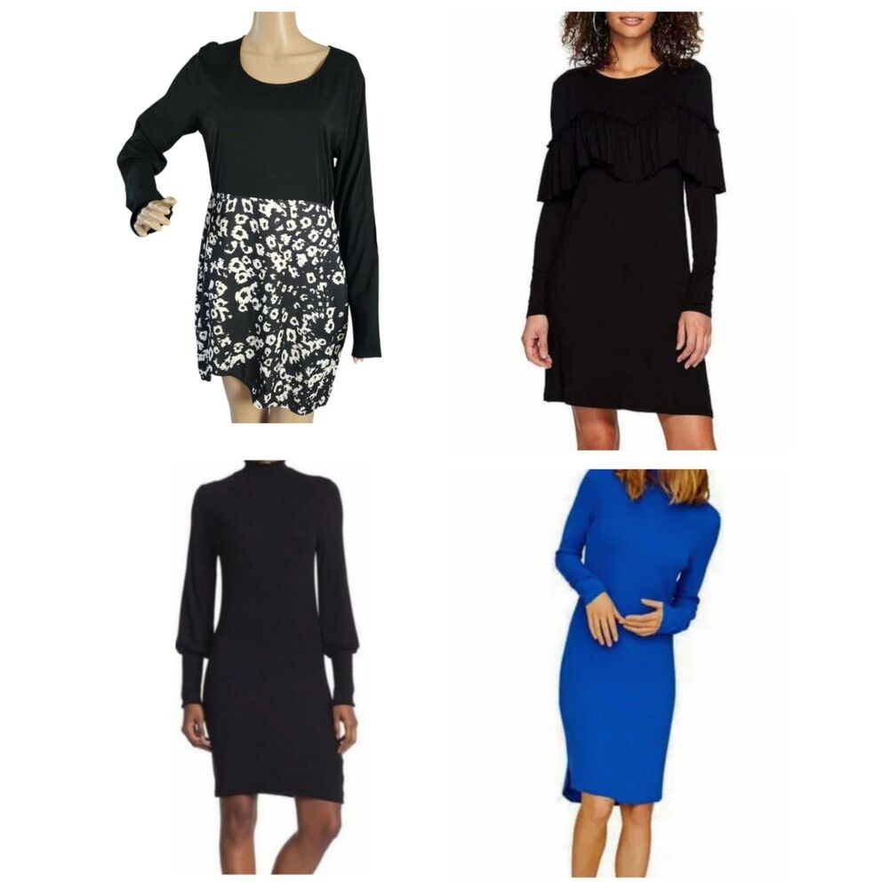 NWT 4 Piece Long Sleeve Dress Lot - Medium- Sanctuary, Kensie, One One Six, Lola